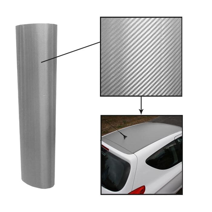 Folyo Kaplama 127cmx30M  Carbon Parlak  Gri