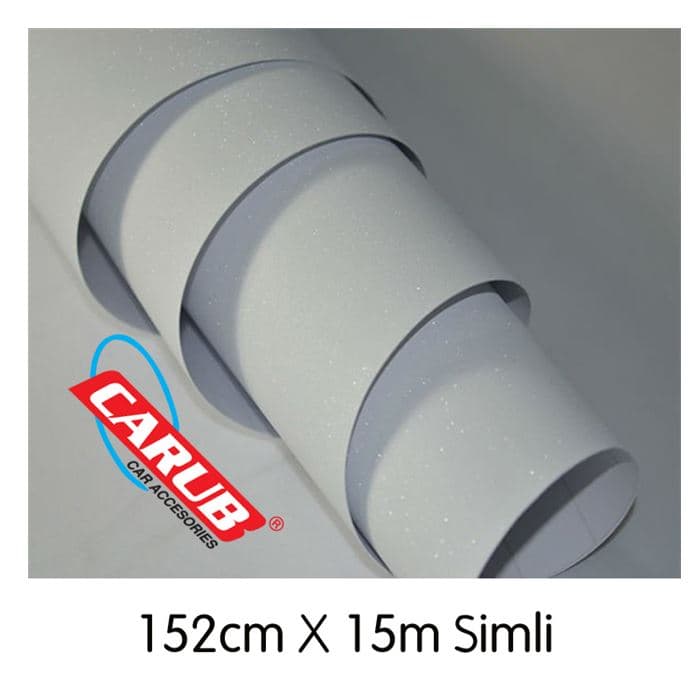 Folyo Kaplama 152cmx15M Mat Beyaz Simli