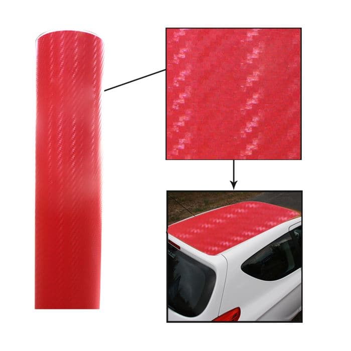 Folyo Kaplama 152cmx15m Carbon Kırmızı
