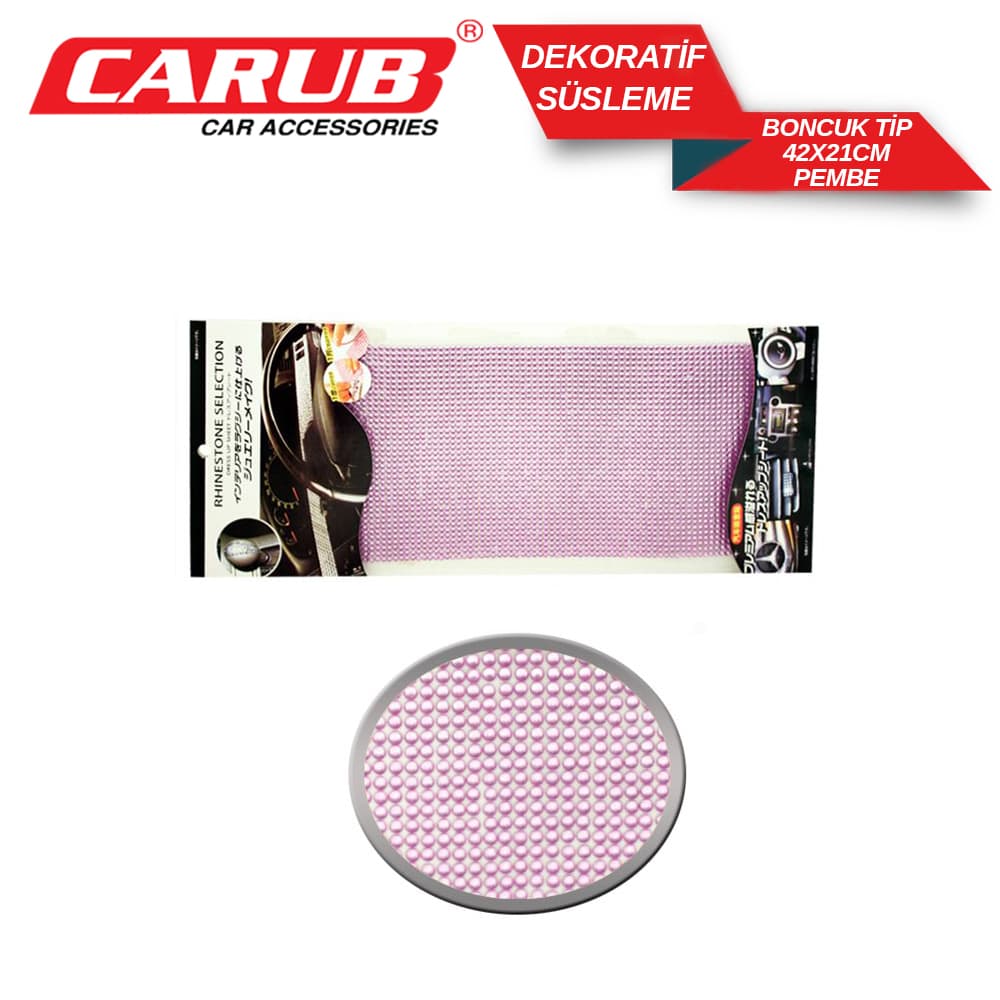 Dekoratif Süsleme Boncuk Tip 34,5X17cm Pembe