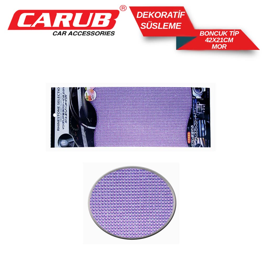 Dekoratif Süsleme Boncuk Tip 34,5X17cm Mor