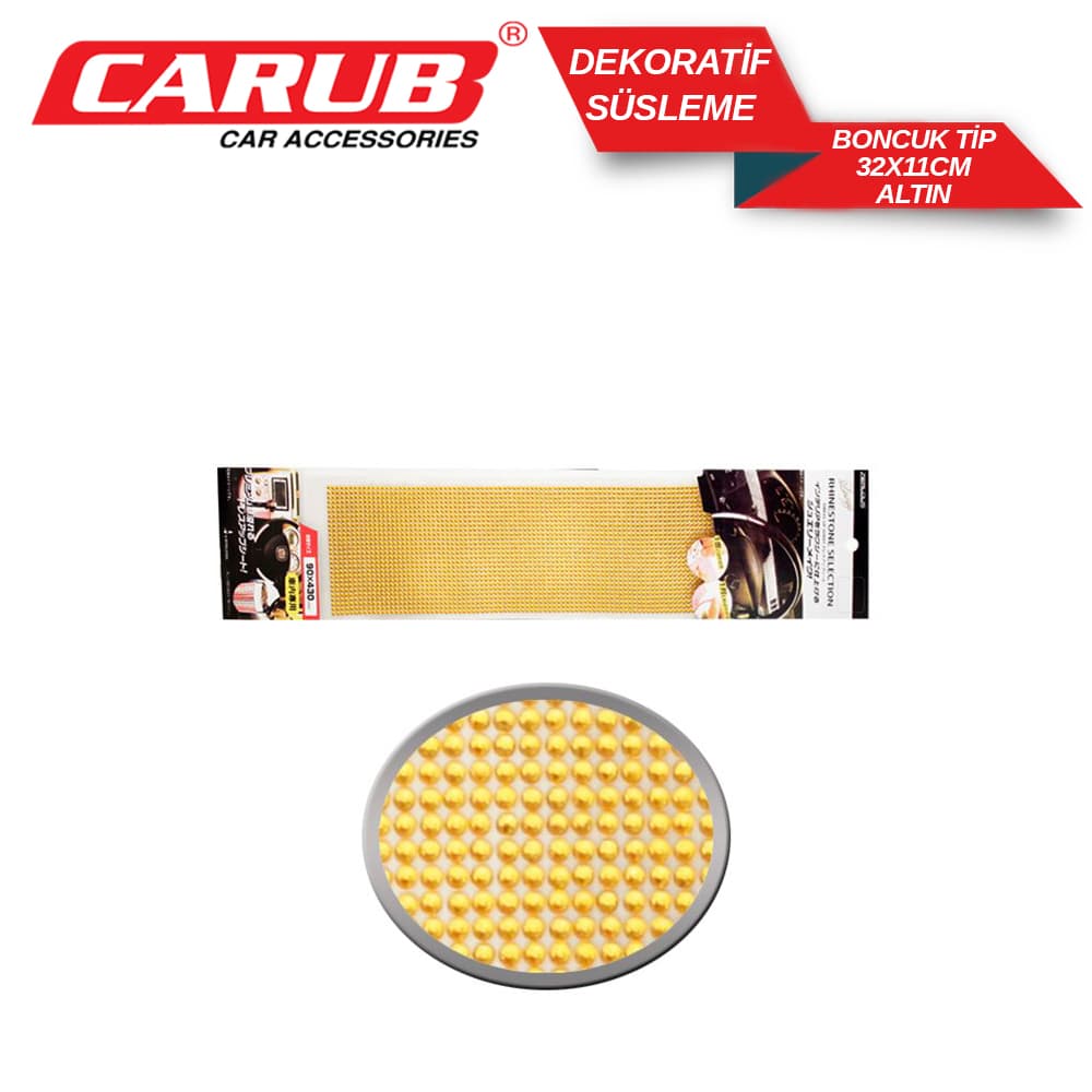 Dekoratif Süsleme Boncuk Tip 34,5X 9cm Altın