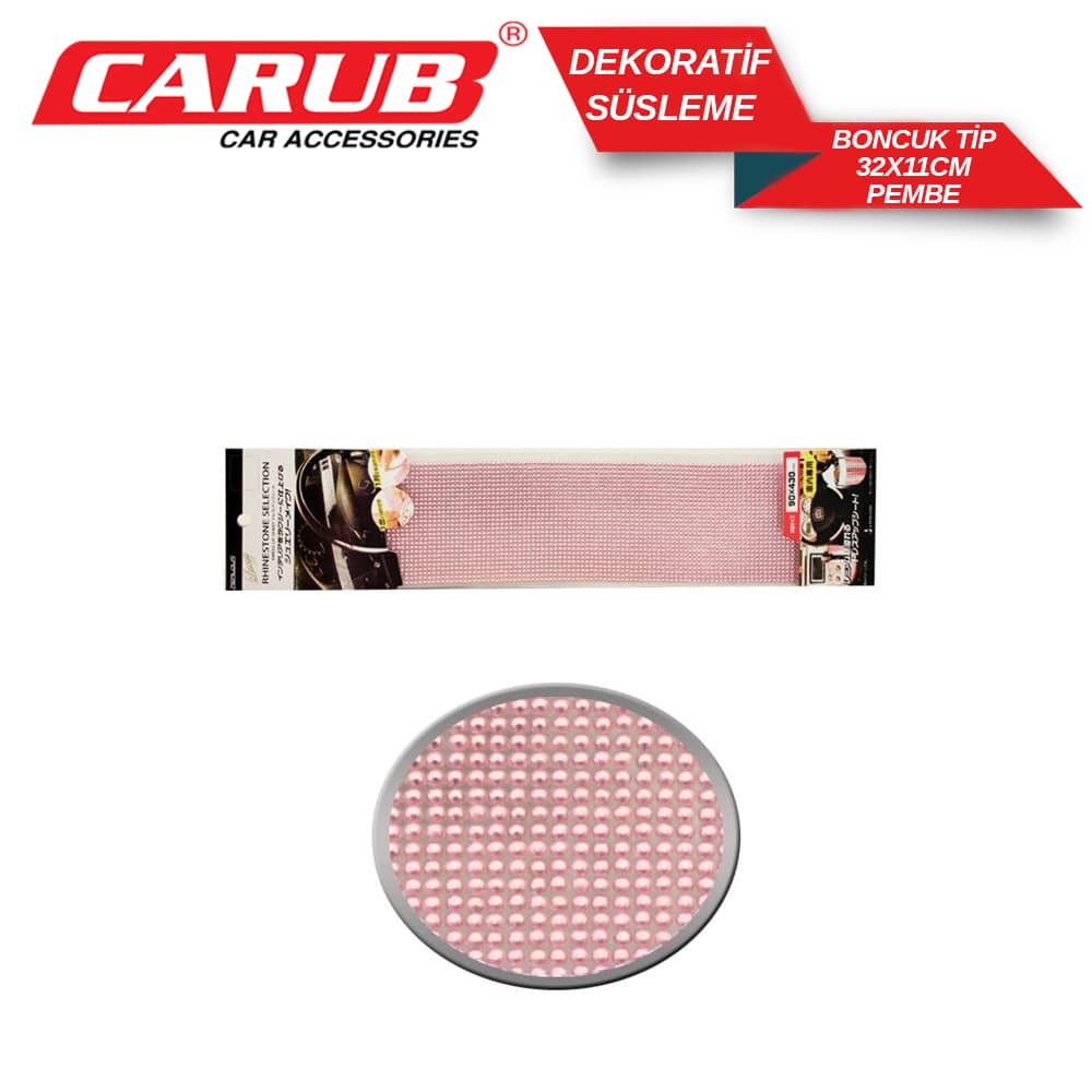 Dekoratif Süsleme Boncuk Tip 34,5X 9cm Pembe