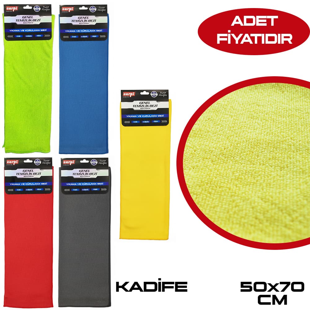 MikrofiberTemz Bezi Düz Kadife  50x70 (140)