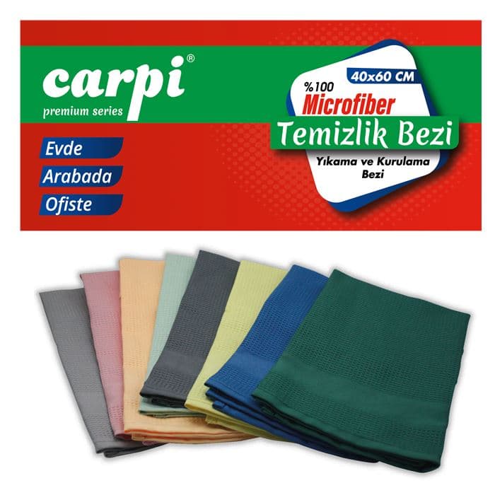 Mikrofiber Temizlik Bezi Kareli 40x60