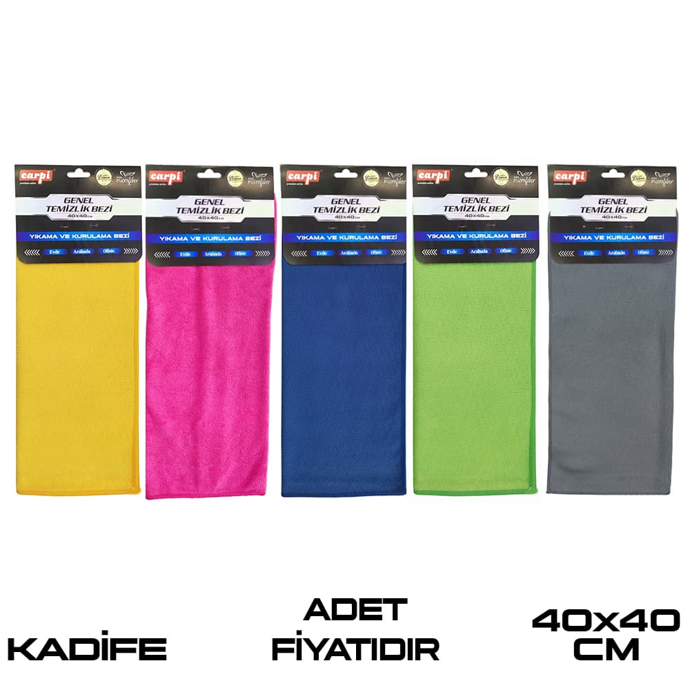 Mikrofiber Bez Düz Kadife Havlu 40x40