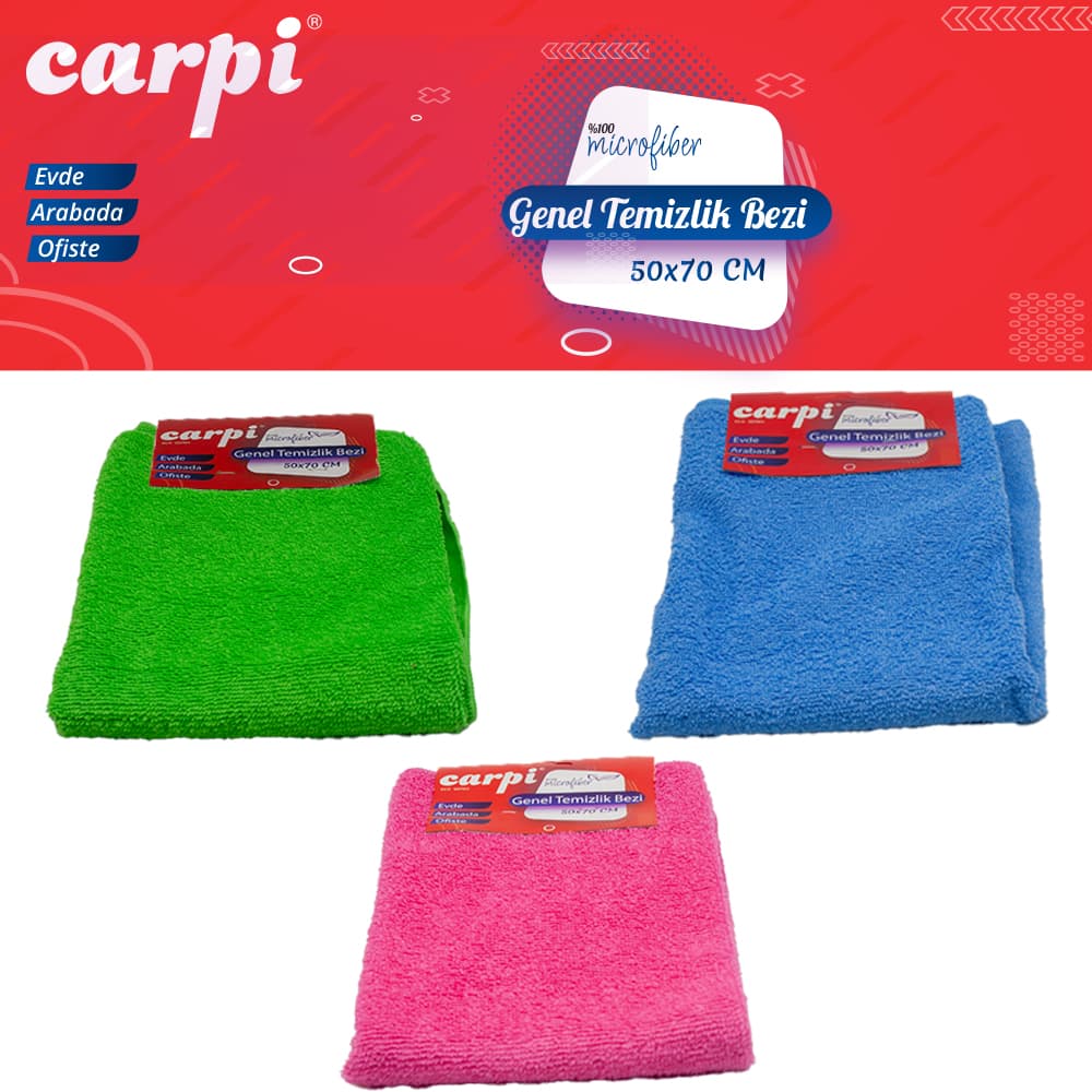 Mikrofiber Eko Temz Bezi Düz Kadife  50x70