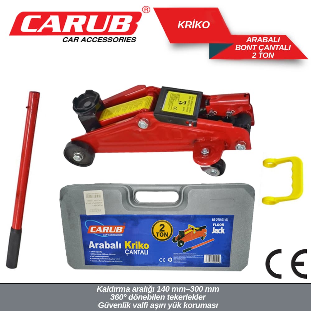 Kriko 2 Ton Arabalı CE Belgeli  Bont Çantalı