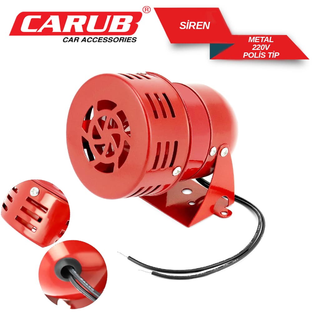 Siren 220V Polis Tipi Metal