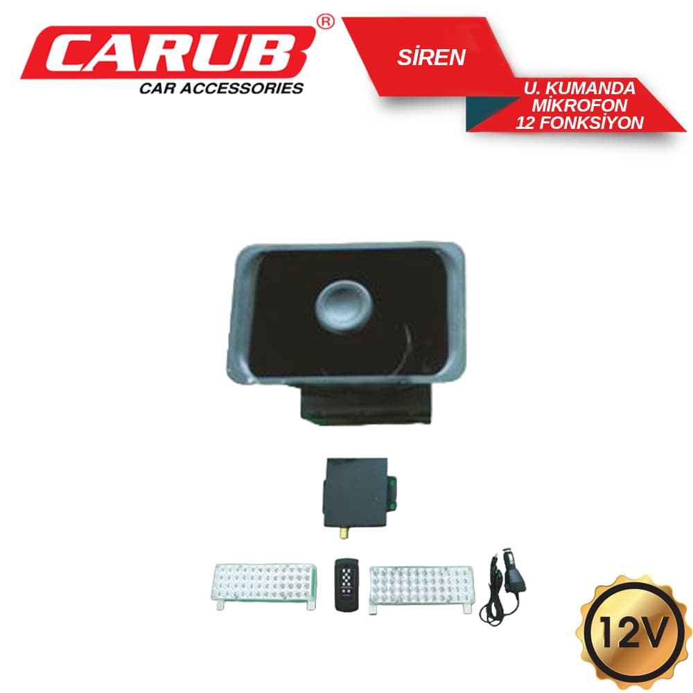 Siren BR2742101 Mikrof UK Çakar 12 Fonk