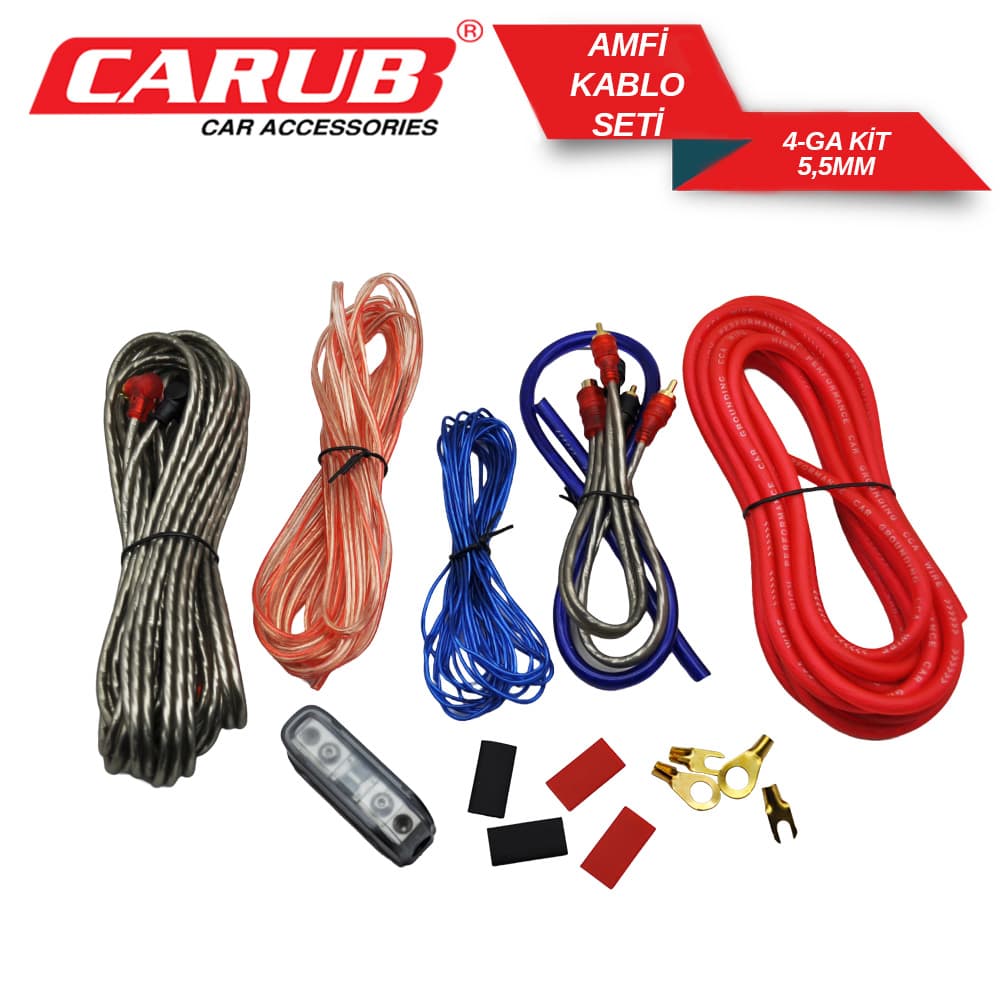 Ampfi Tesisat  Kablo Seti 4-GA Kit  5.5 mm