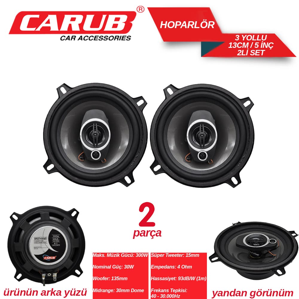 Hoparlör 13cm 5 inch Kapaksız