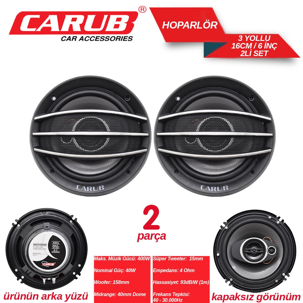 Hoparlör 16cm 6 inch Kapaklı