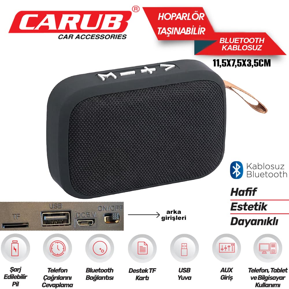 Taşınabilir Kablosuz Bluetooth Hoparlör