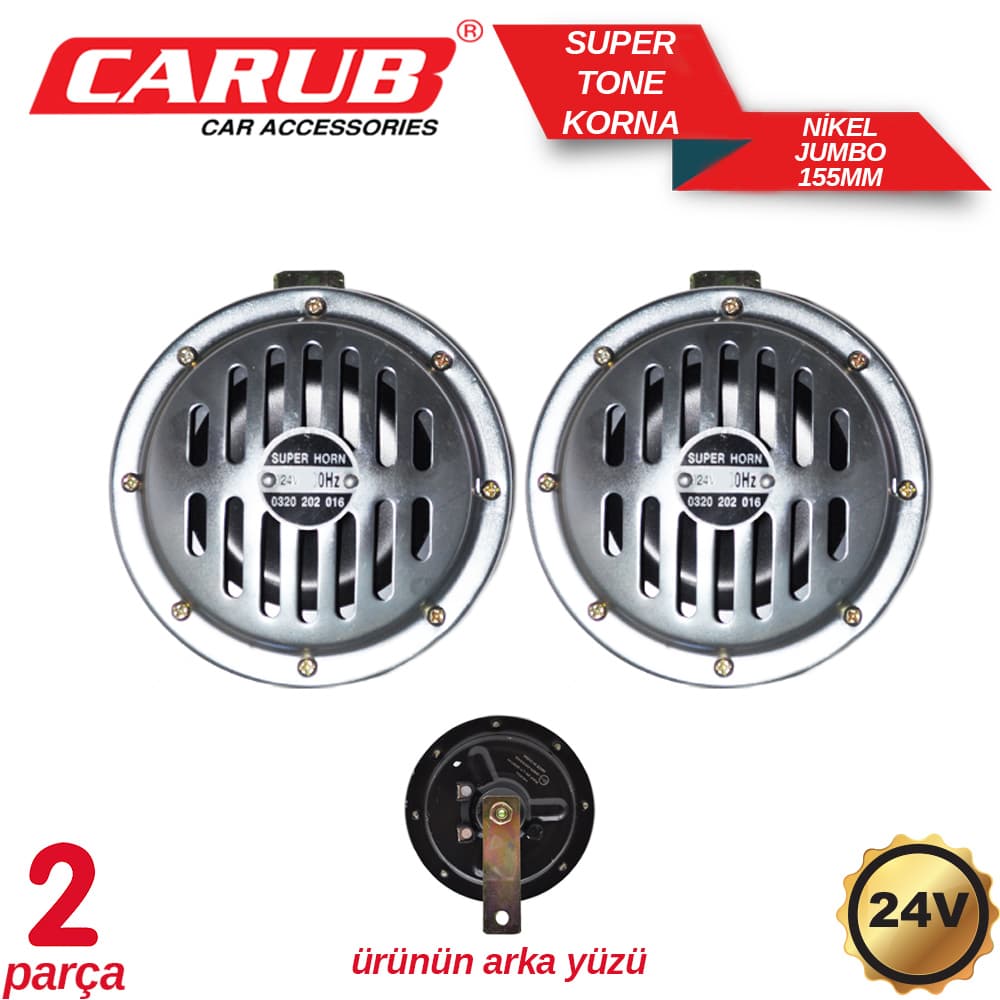 Korna SüperTone Set 24V Jumbo B.155mm  Krom