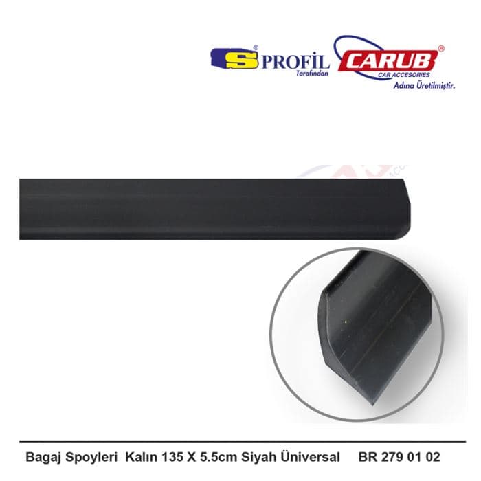 Bagaj Çıtası Geniş135X5.5cm Siyah Üniversal