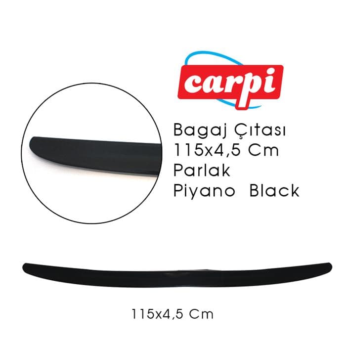 Bagaj Çıtası 115x4.5cm Parlak Piyano  Black