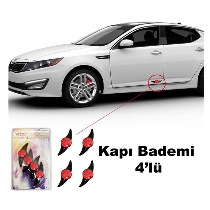 Kapı Bademi Kırmızı Reflektörlü 4Lü