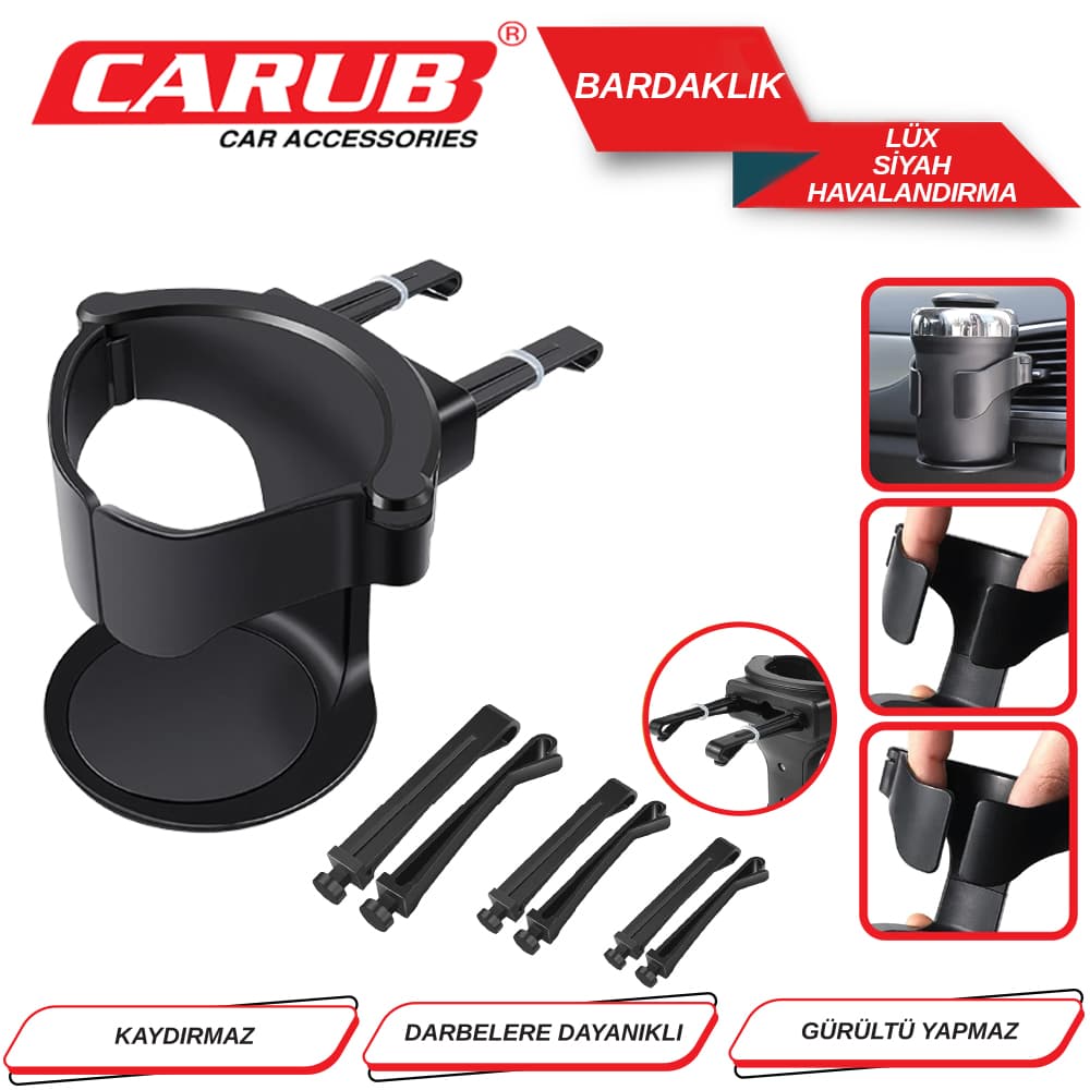 Bardaklık Havalandırma Siyah Lüx