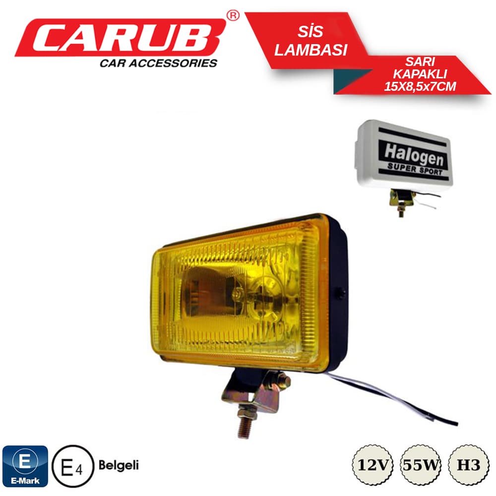 Sis Lamba Comet 450  15x8,5x7cm Kapaklı Sarı