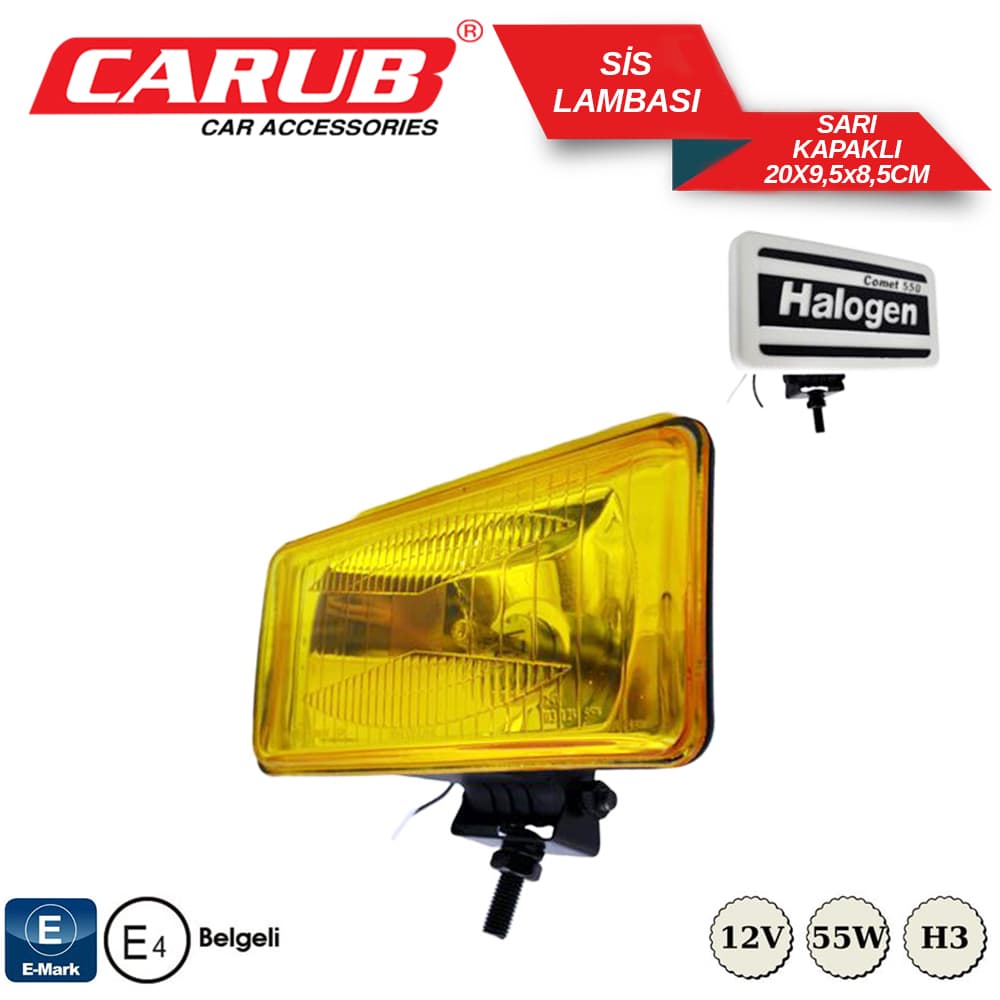 Sis Lamba Comet 550 20x9,5x8,5Kapaklı Sarı