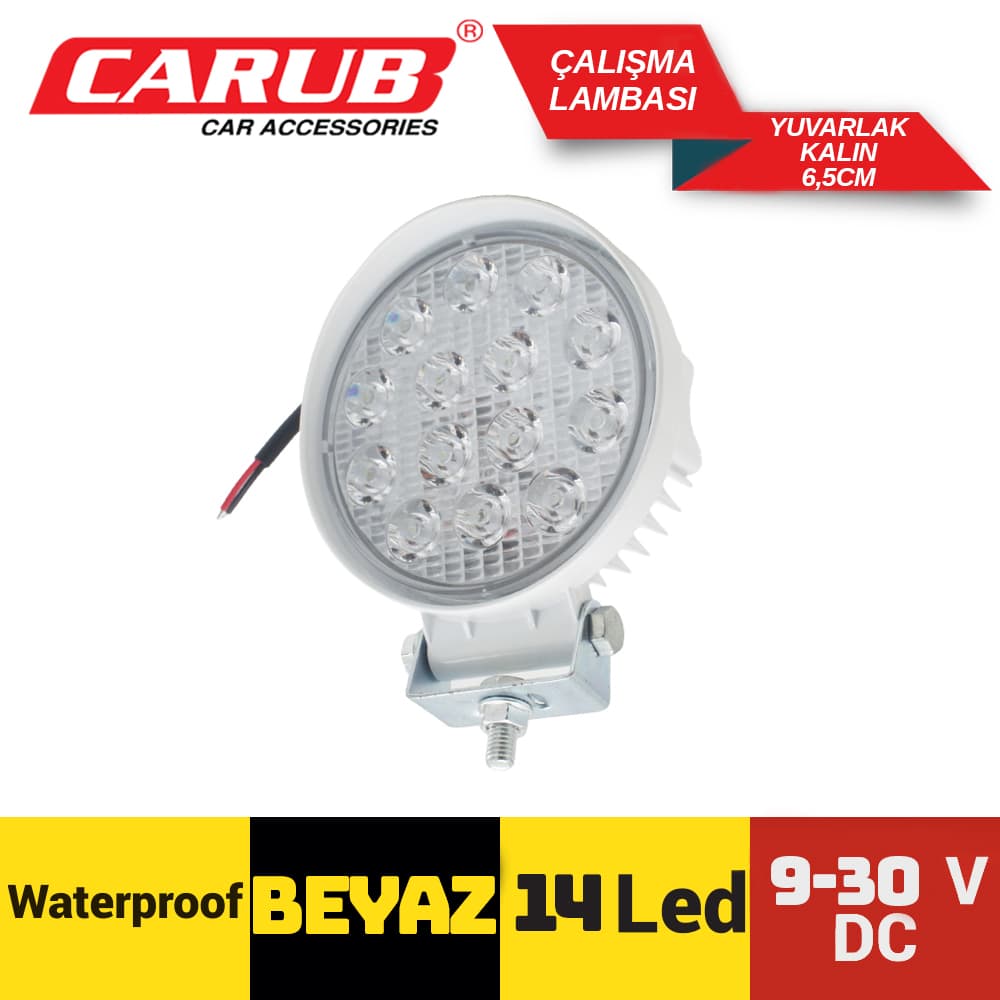 Lamba Çalışma 9-30 14Led Yuvk  Beyaz Kalın