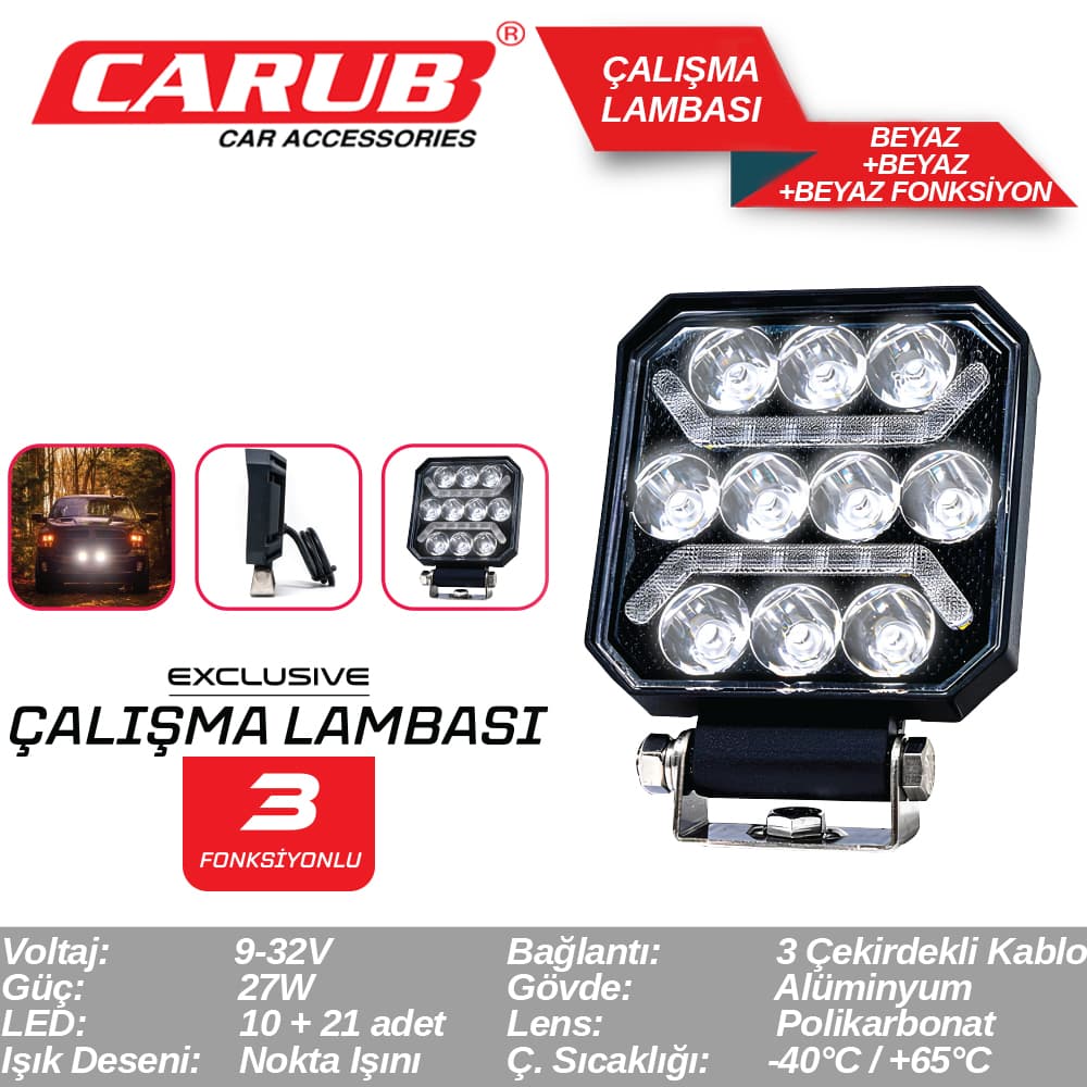 Lamba Çalışma 12-24V Beyz+Beyz+Beyz Foksiyn