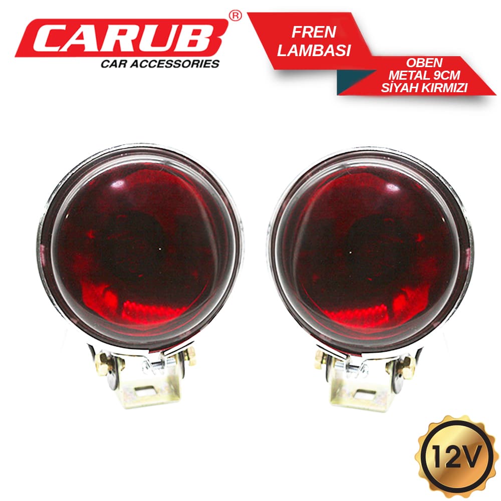 Fren Lambası 12V 9cm Oben yuv Metal Siy Kırm