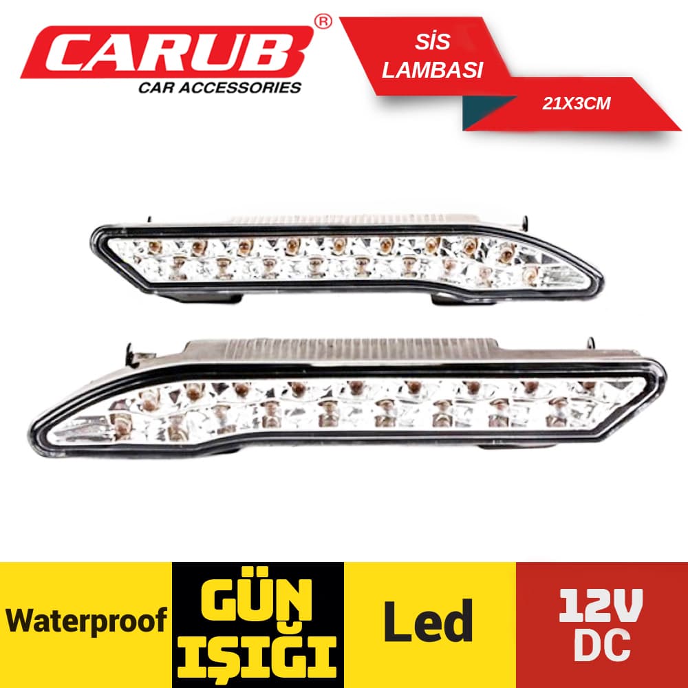 Sis Lambası 12V Günışığı SMD Led 21X3cm Bey