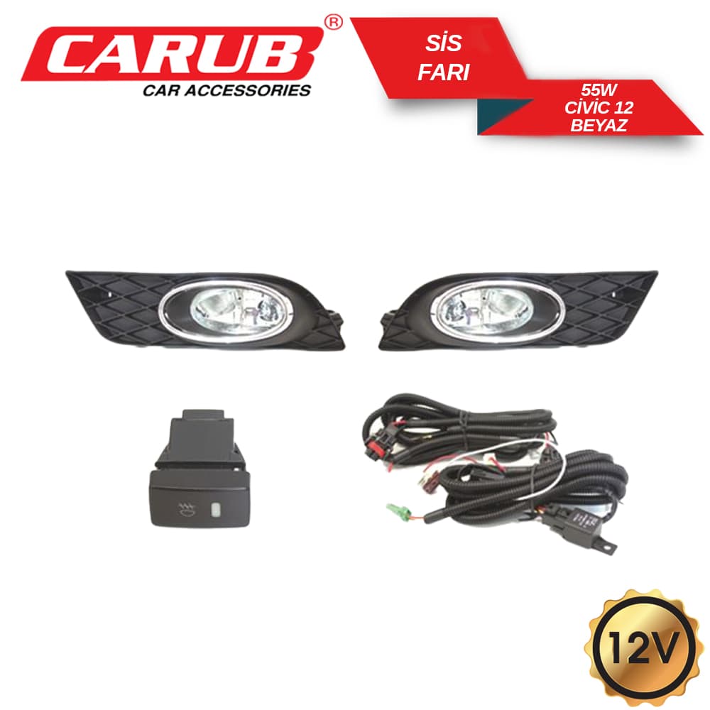 Sis Farı Beyaz 12V 55W Civic Sedan 2012