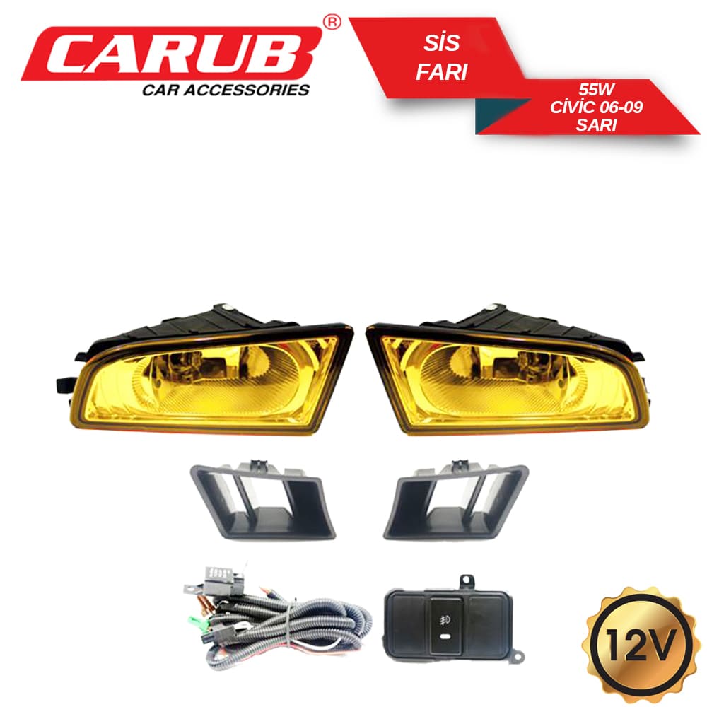 Sis Farı Sarı 12V 55W Honda Civic 06-09