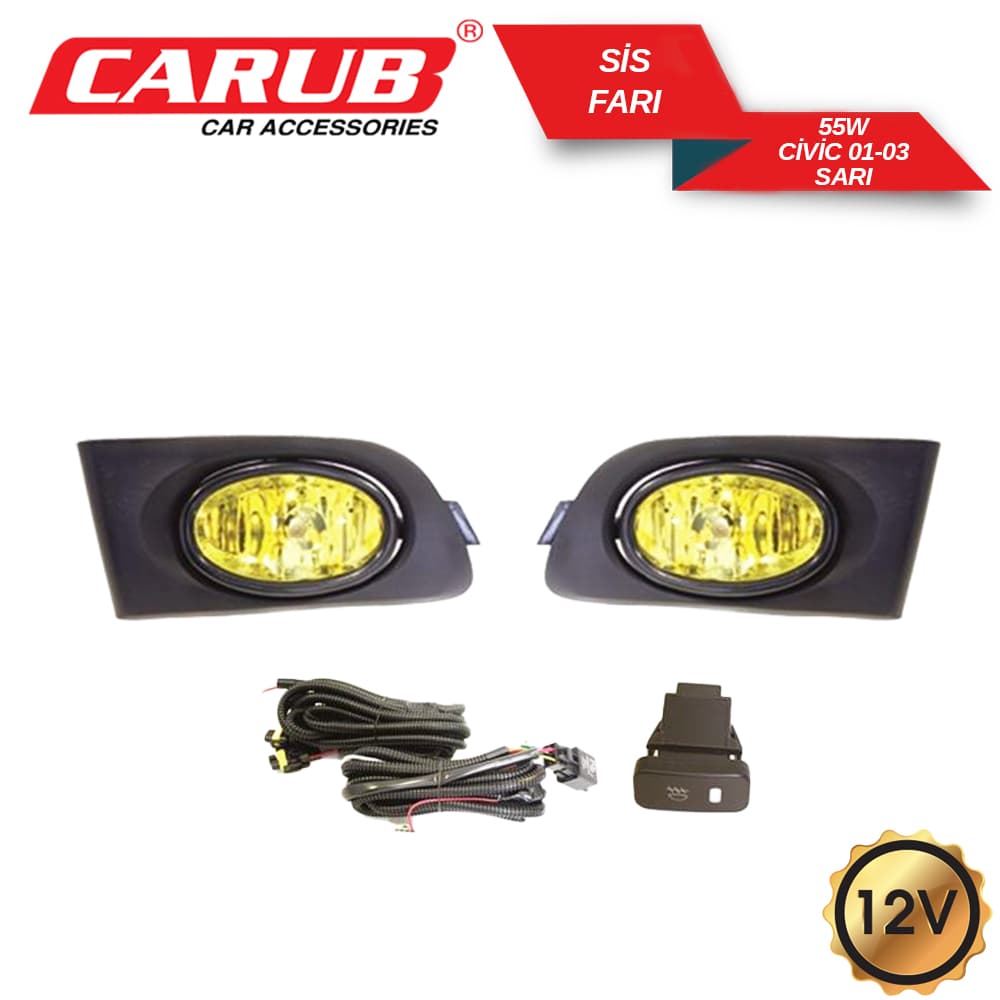 Sis Farı Sarı 12V 55W Civic Sedan 01-03