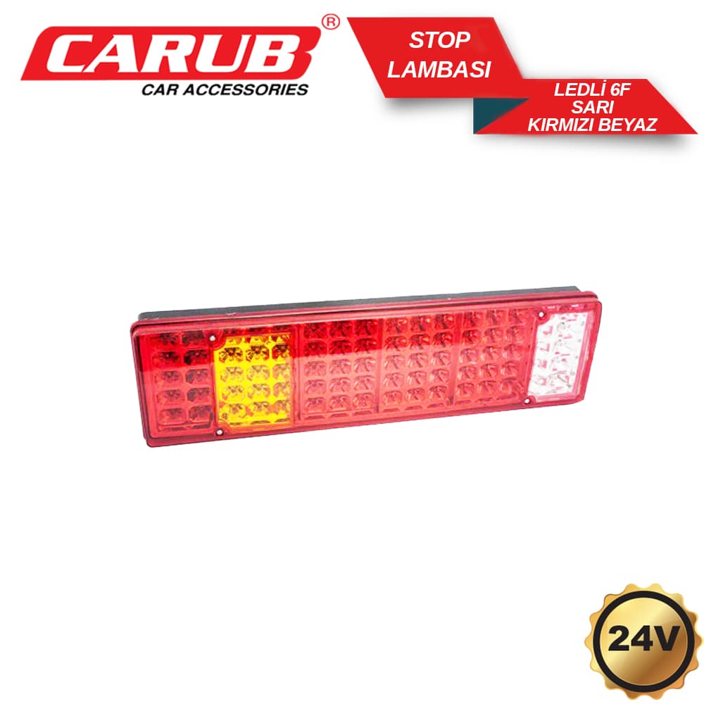 Lamba Stop 24 V Ledli 6 F Sarı-Kırmızı-Beyaz