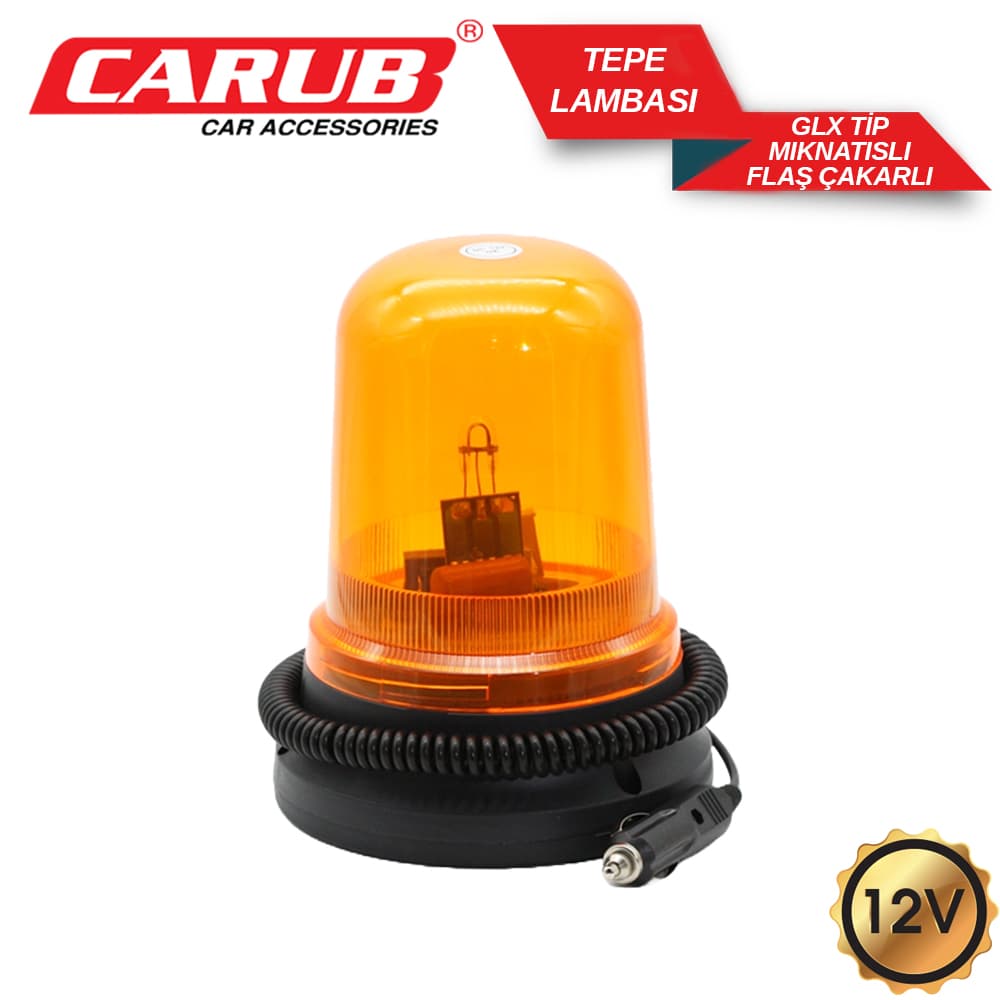 Lamba Tepe12V GLX Tip Mık.Falsh Çakarlı Sarı