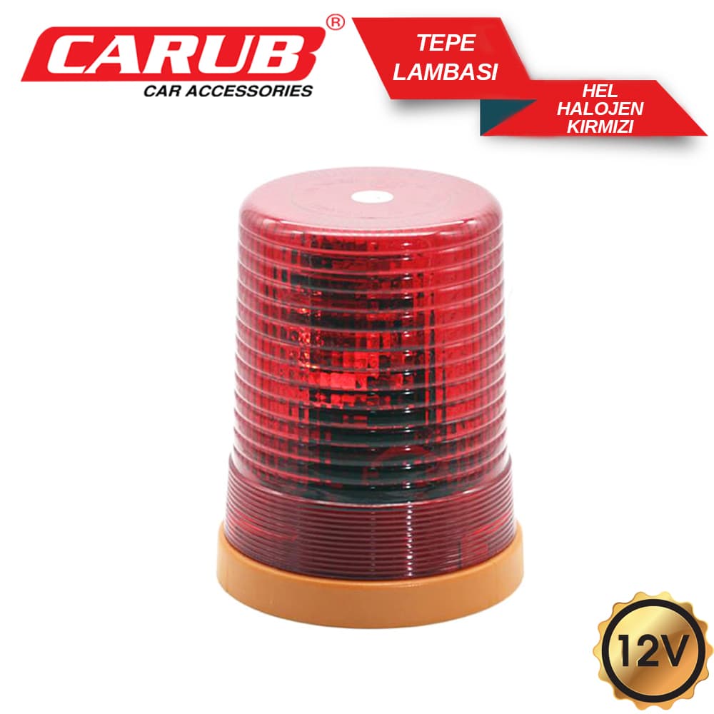 Lamba Tepe 12V Halogen Hel Model  Kırmızı