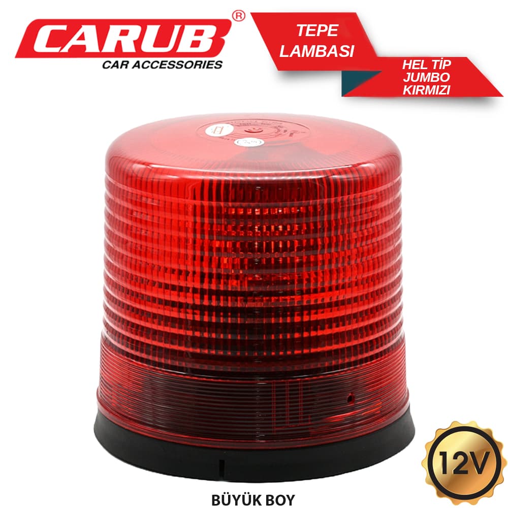 Lamba Tepe 12V Hel Tip Büyük Jumbo   Kırmızı