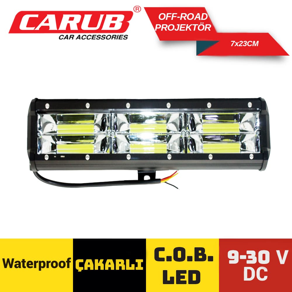 Off-Road Projektör 9-30V COB Çakar 7x23cm Be