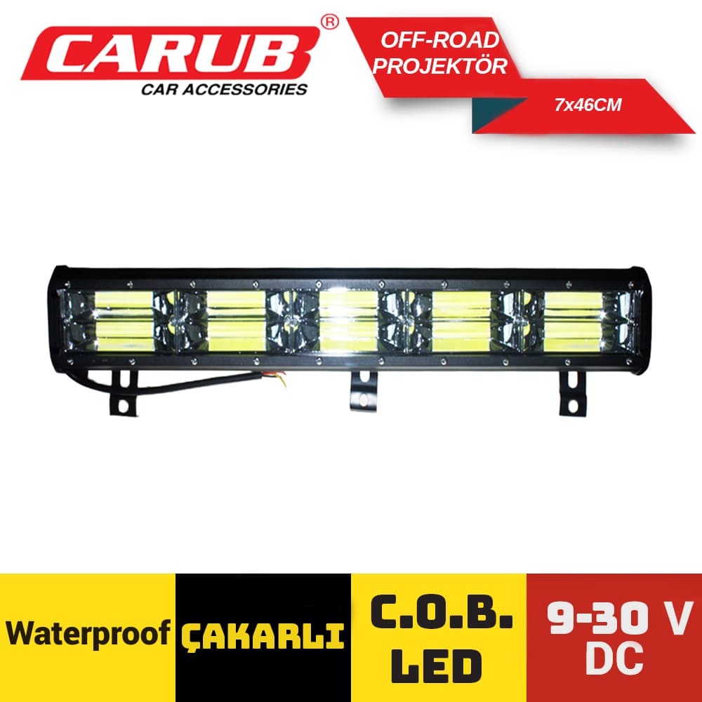 Off-Road Proektör 9-30V COB Çakar 7x46cm Bey