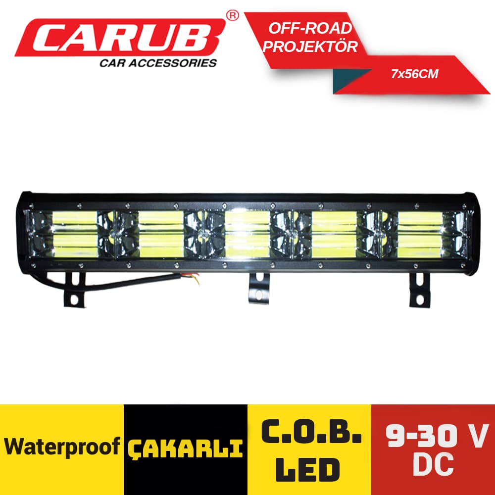 Off-Road Projektör 9-30V COB Çakar 7x56cm Be