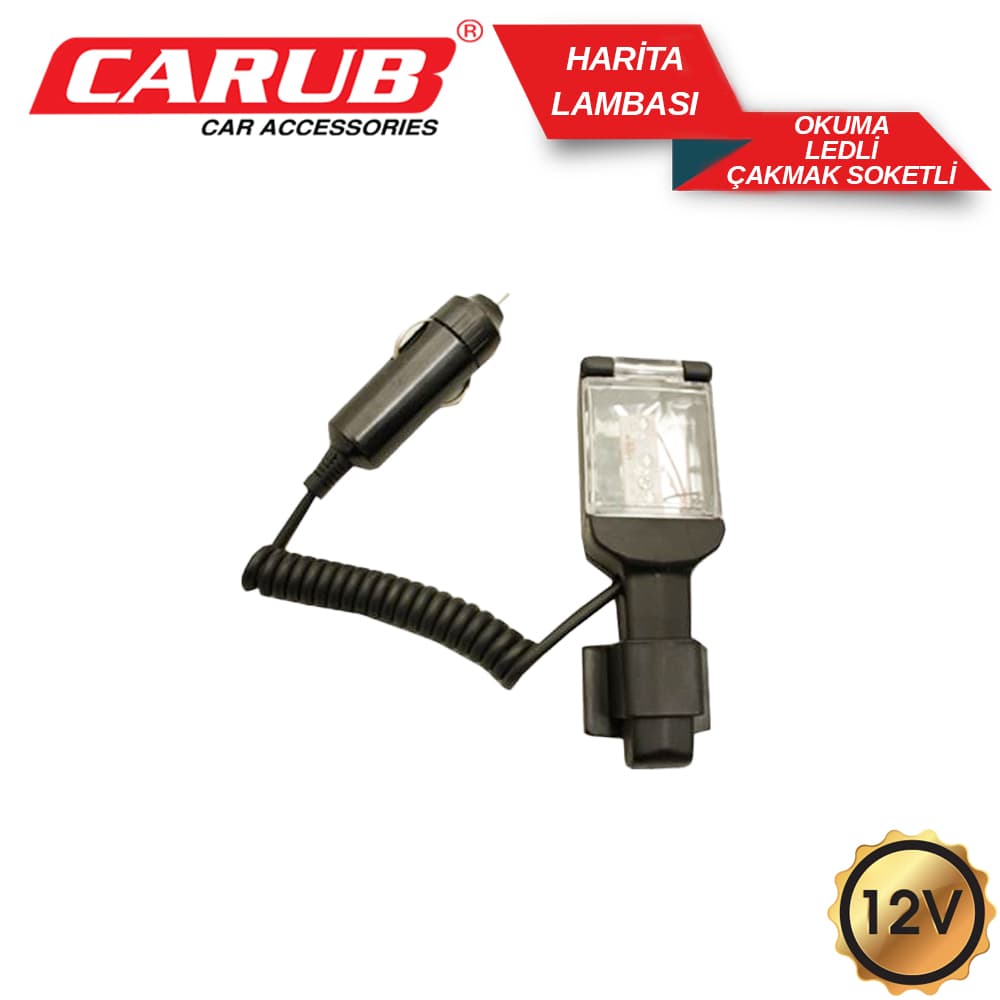 Lamba Harita Okuma 12V Ledli Çakmak Soketli