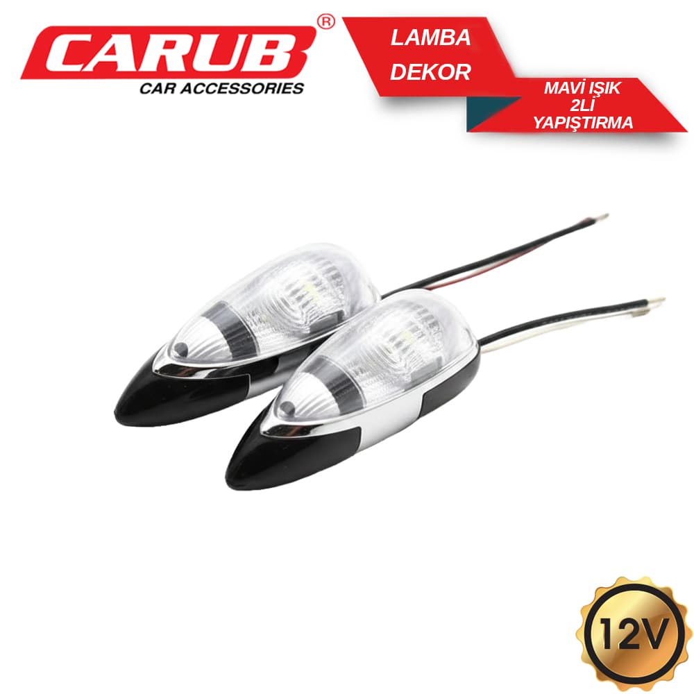 Lamba Dekor 12V  2Li Yapıştırmalı Mavi ışık