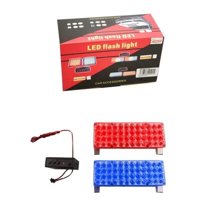 Lamba Çakar12V 96 Led Ayarlı 2Li Mavi-Kırmız