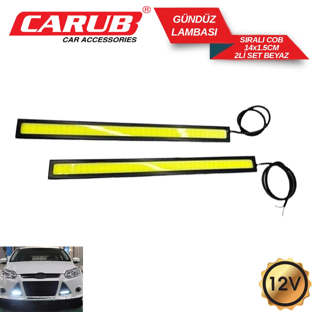 Lamba Gündüz 12V Sıralı COB 14x1.5cm 2Li Bey