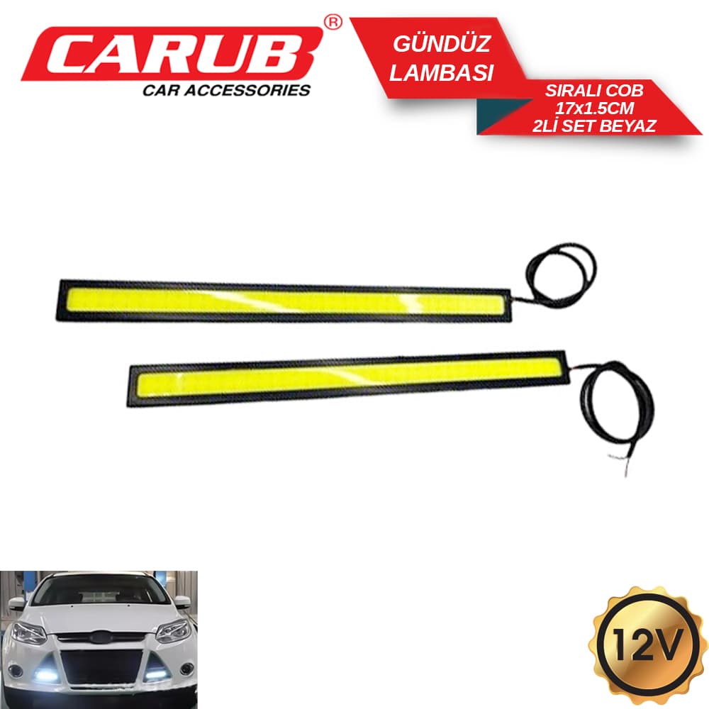 Lamba Gündüz 12V Sıralı COB 17x1.5cm 2Li Bey