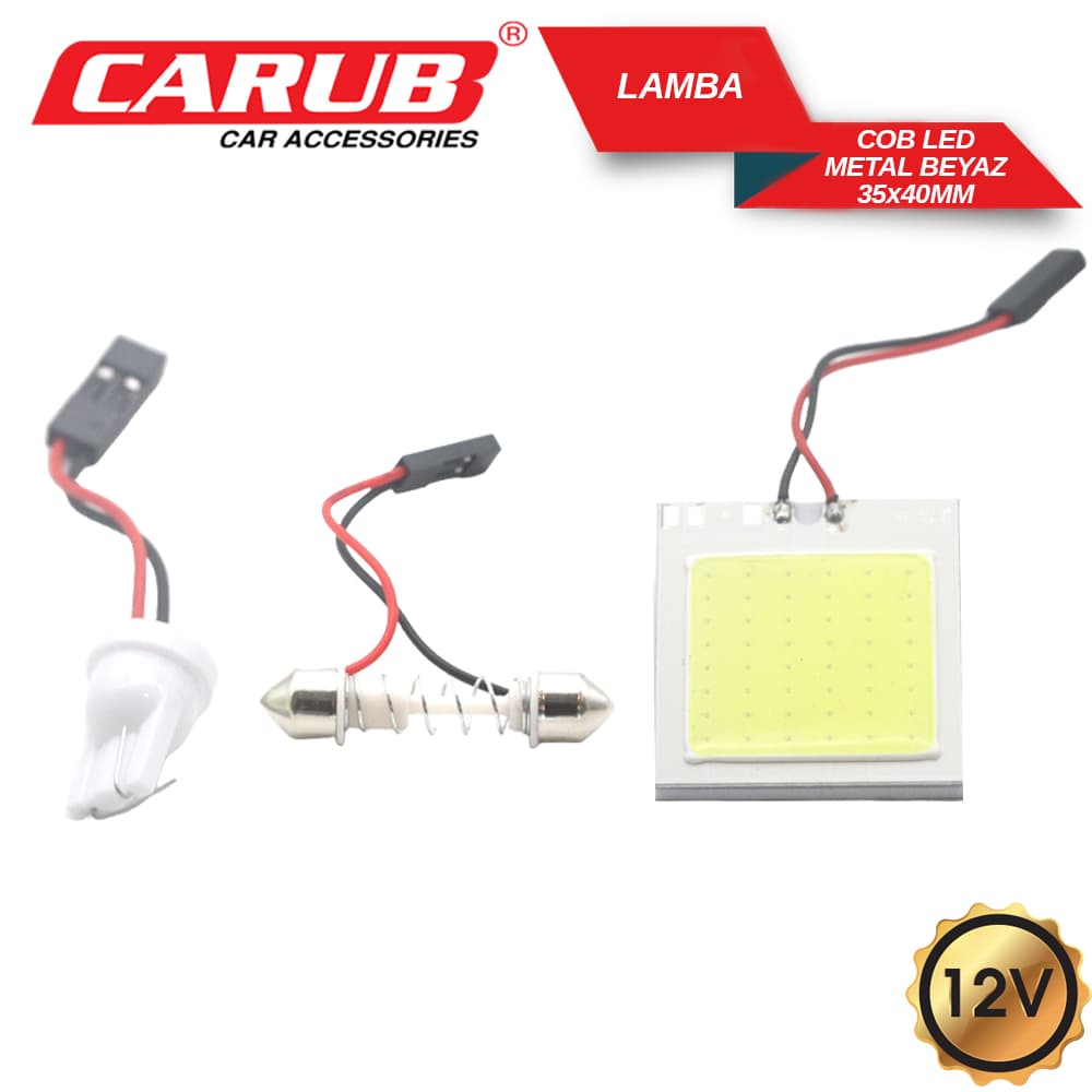 Lamba COB  LED 12V  Metal 35mmx40mm Beyaz