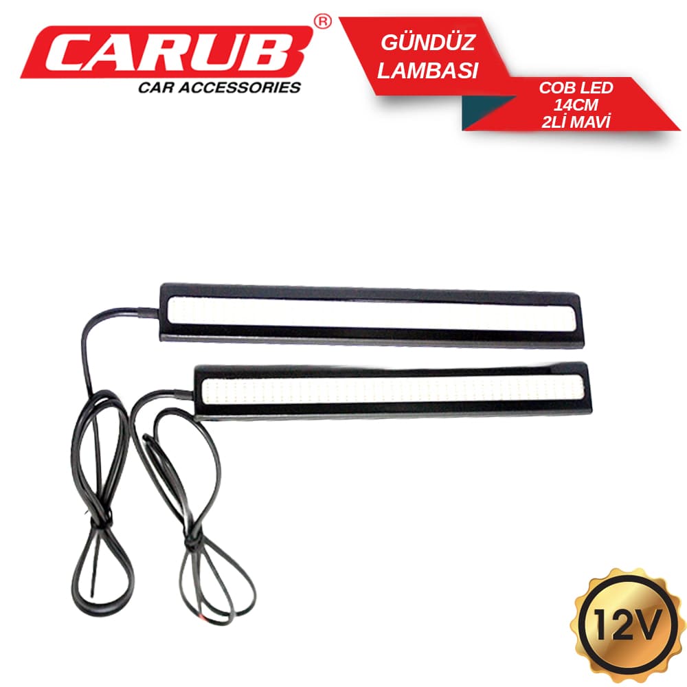 Lamba Gündüz 12V Ledli COB 14Cm 2Li Mavi
