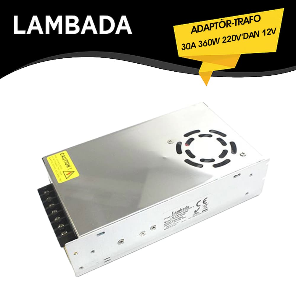 Adaptör-Trafo 30 Amper 360W 220 Den 12V