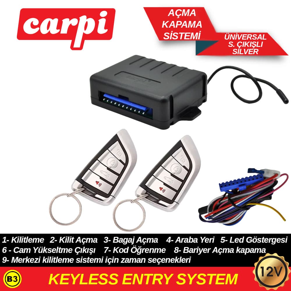 Açma Kapama 12V S.Çıkışlı Silver