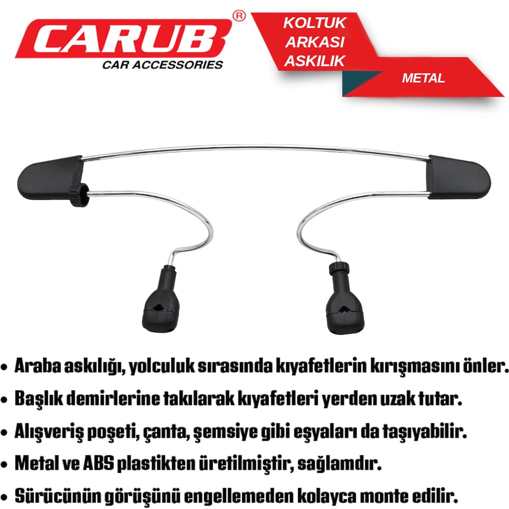 Askılık Koltuk Arkası Krom  Metal