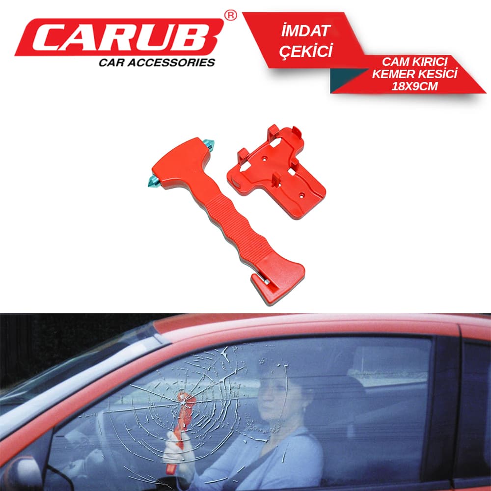 Oto  İmdat  Çekici Cam Kırıcı +Kemer Kesici
